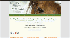 Desktop Screenshot of equinesportsmassage.com